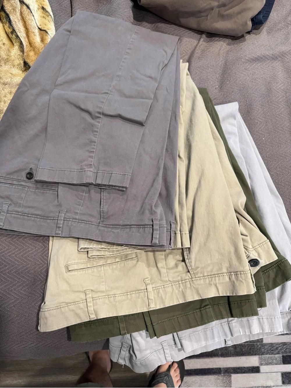 Men's Casual Chino Pants - Khaki and Navy